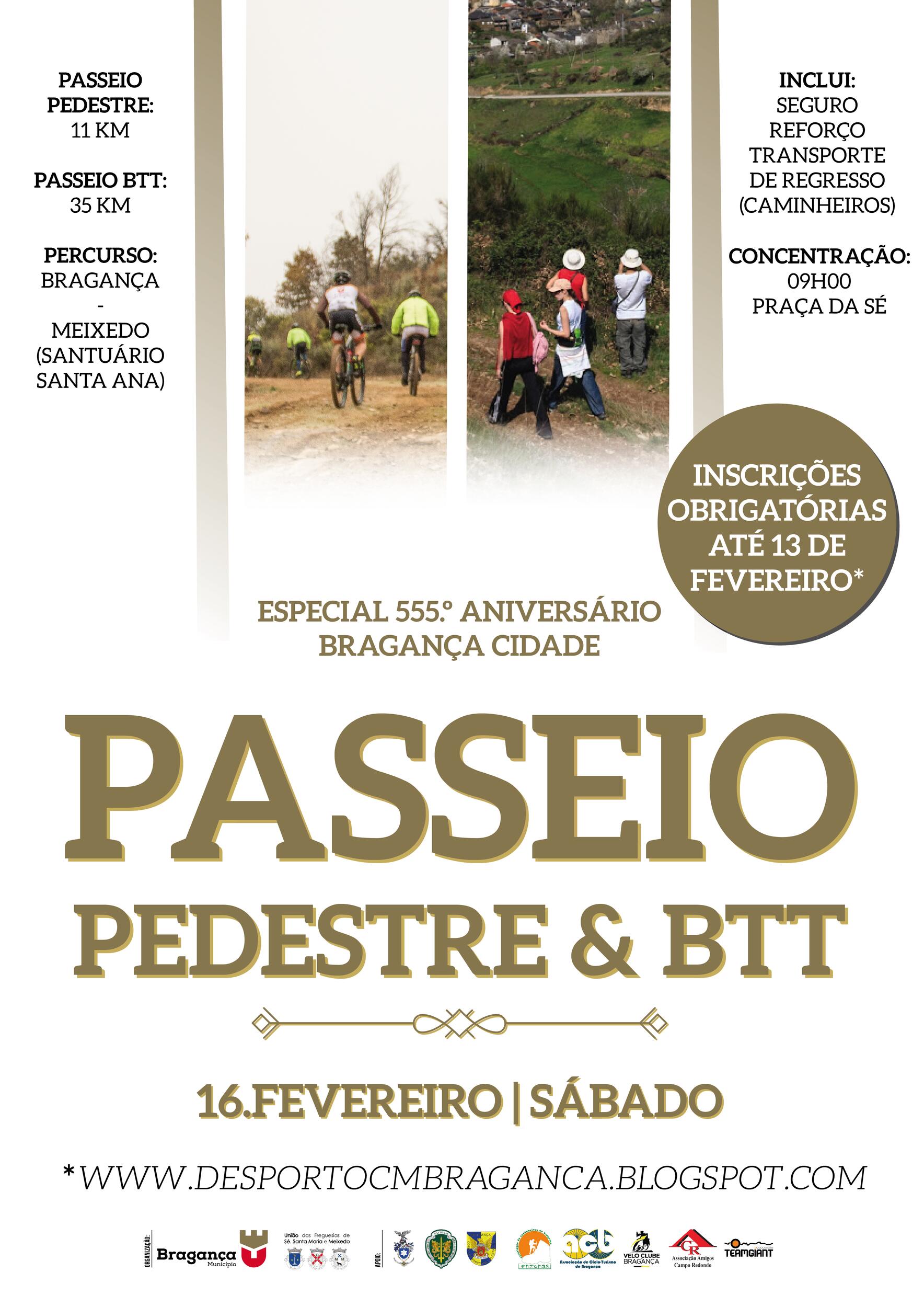 PASSEIO PEDESTRE E BTT | 555 ANOS DE BRAGANÇA CIDADE