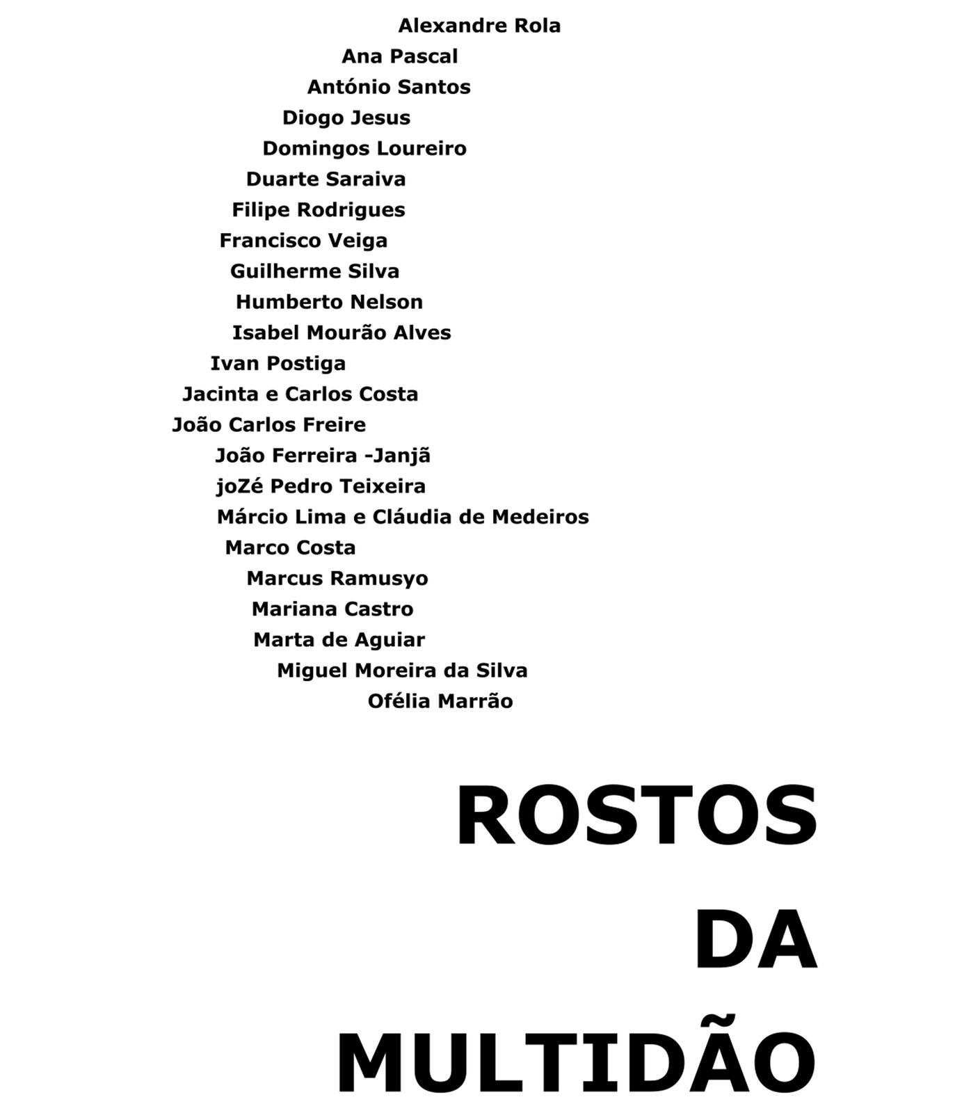 Exposição “Rostos da Multidão”