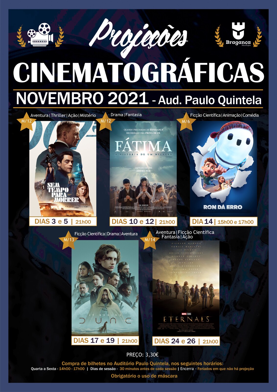 Projeções Cinematográficas | novembro 2021