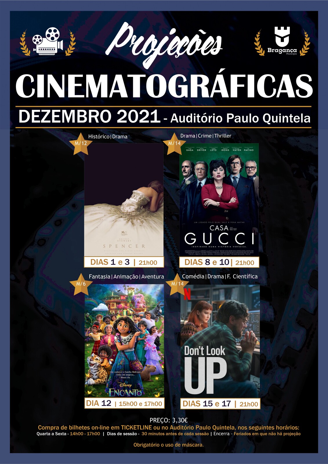 Projeções Cinematográficas | Dezembro 2021