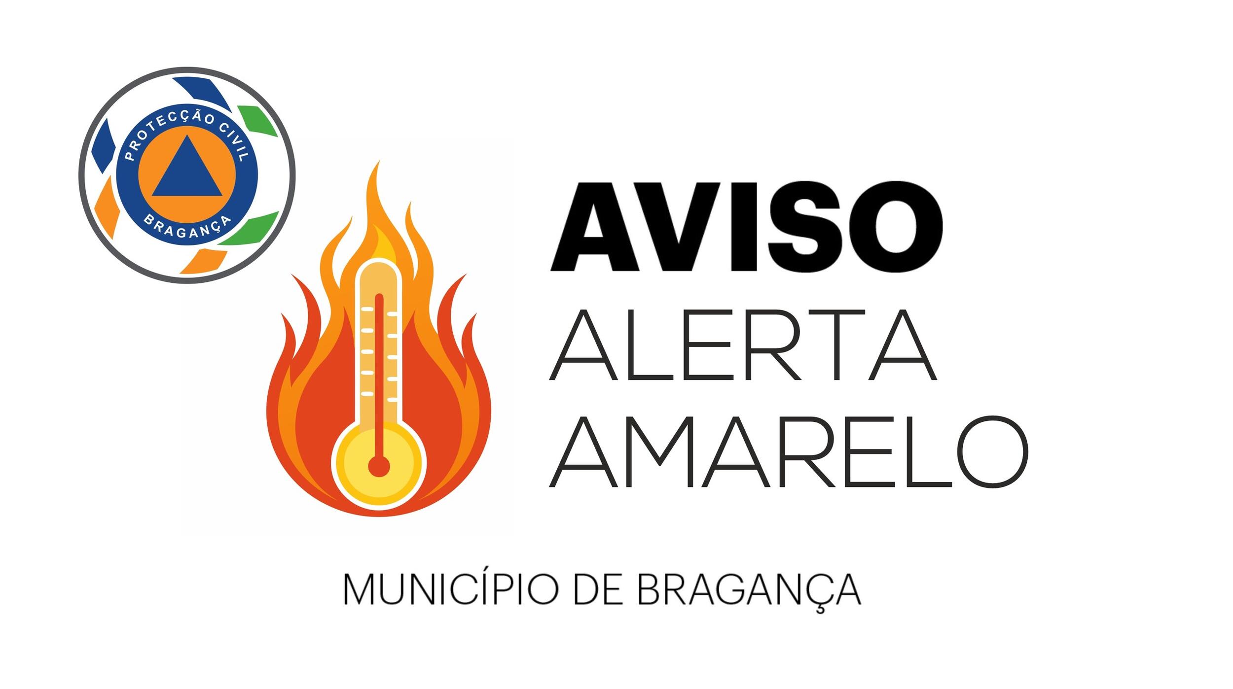 AVISO AMARELO DE TEMPO QUENTE