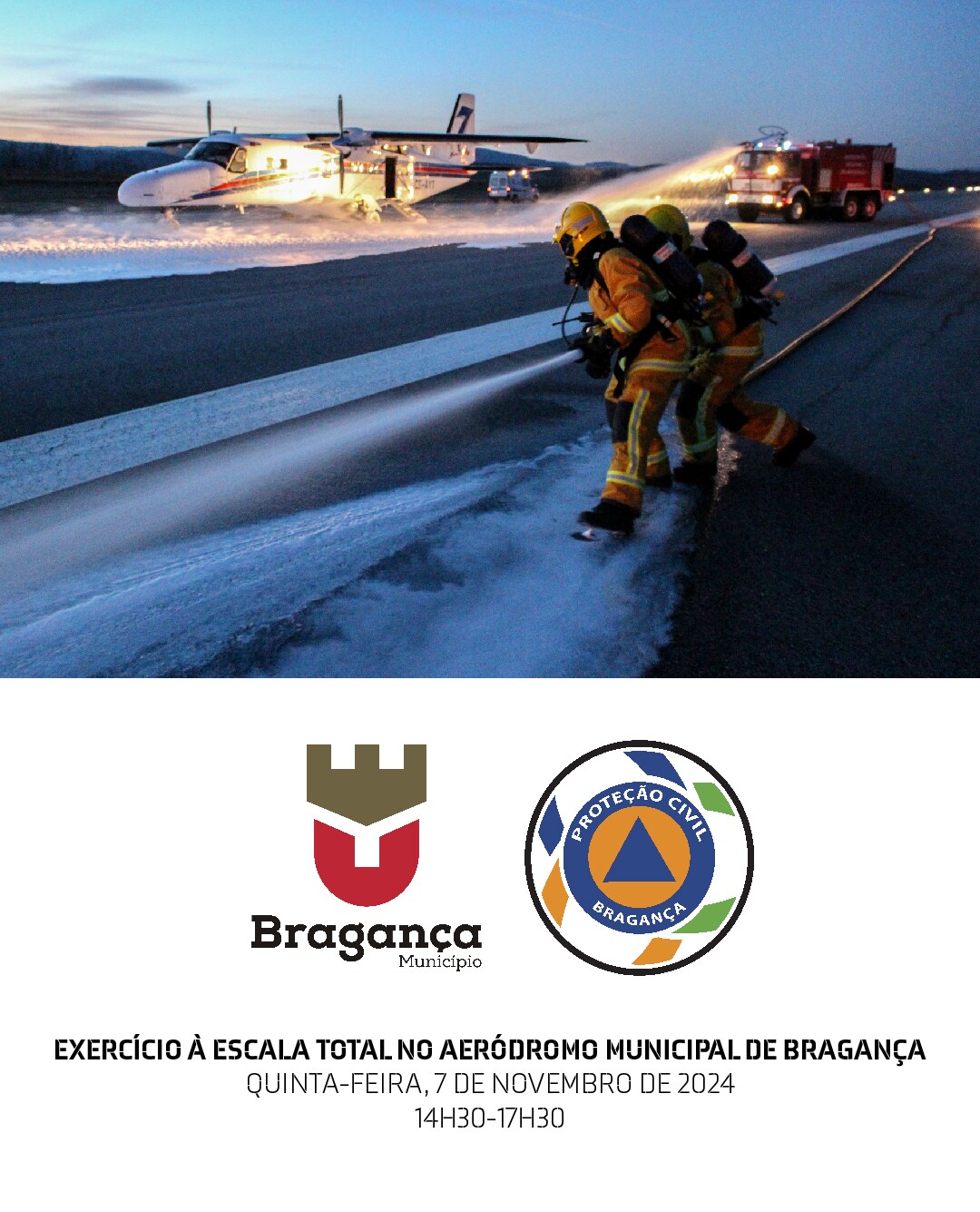 Exercício à Escala Total no Aeródromo Municipal de Bragança visa aprimorar resposta a emergências...