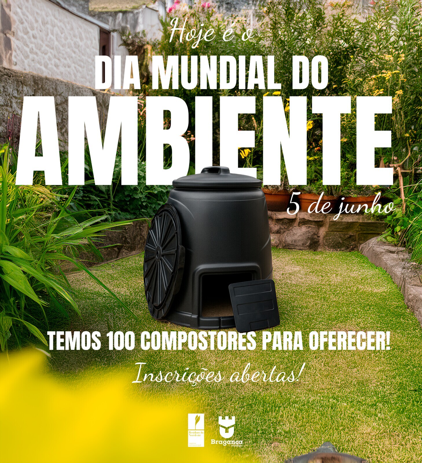 Dia Mundial do Ambiente - A Resíduos do Nordeste e o Município de Bragança têm 100 compostores pa...